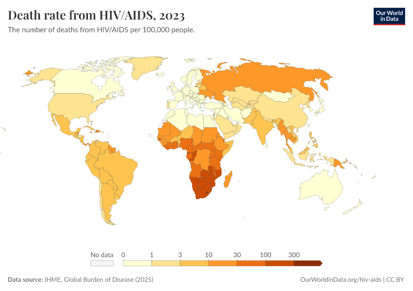 A thumbnail of the "Death rate from HIV/AIDS" chart