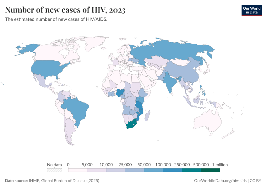 A thumbnail of the "Number of new cases of HIV" chart