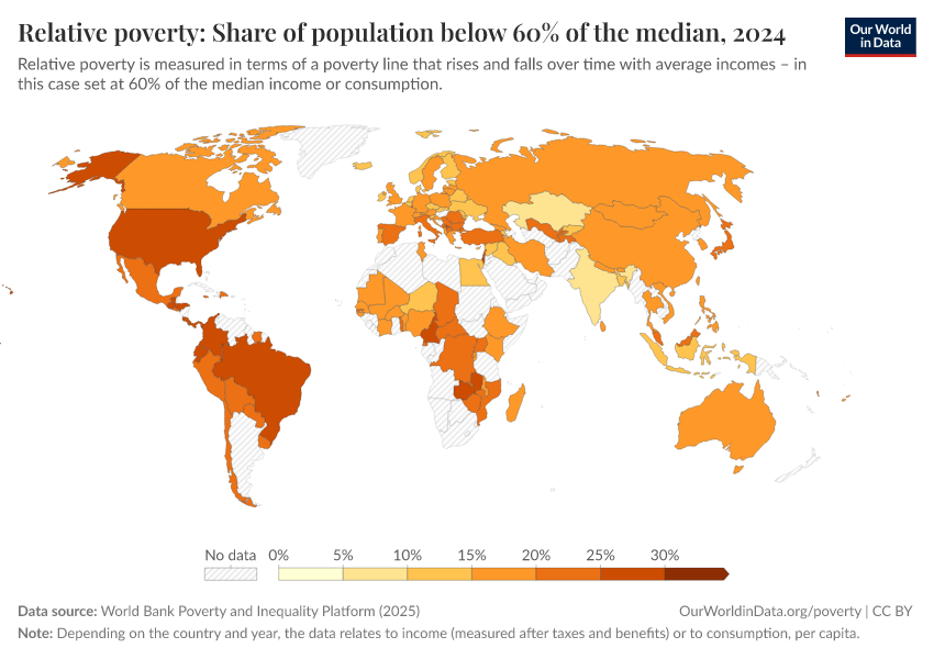 A thumbnail of the "Relative poverty: Share of population below 60% of the median" chart
