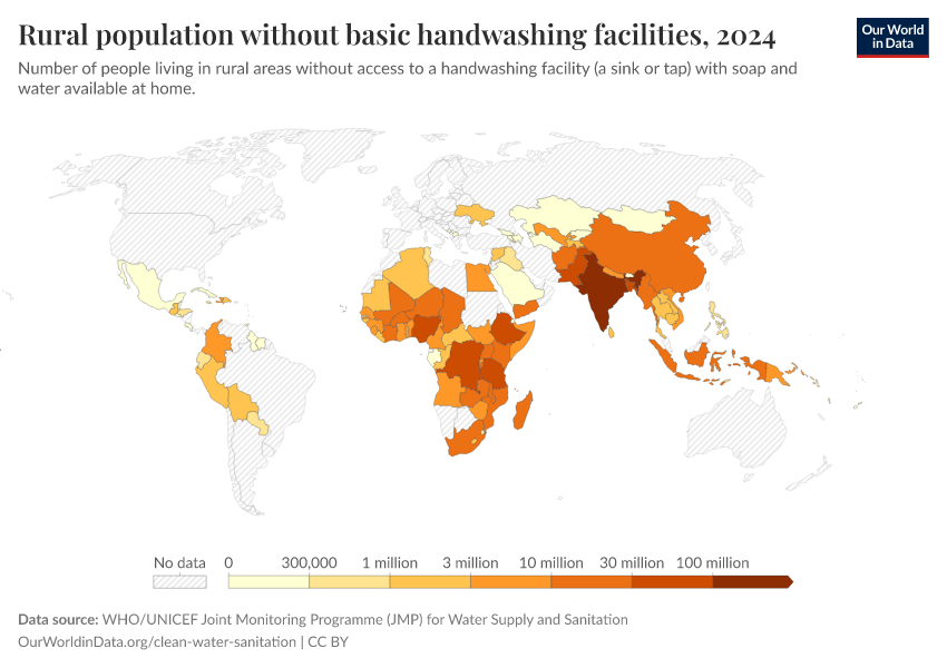 A thumbnail of the "Rural population without basic handwashing facilities" chart